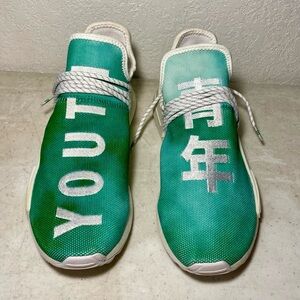 ADIDAS Pharrell Williams NMD HU "China Pack Youth" 2018 Green F99760 Men’s Sz 11